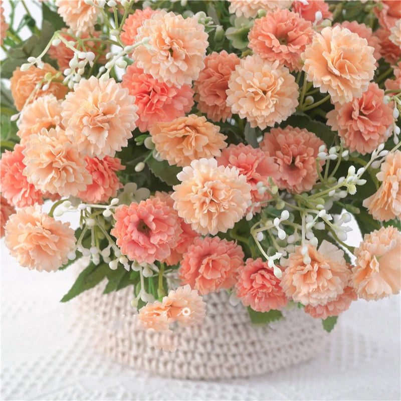 Best Artificial Orange Hydrangea Flower – Silk Wedding Bouquet & Outdoor Decoration for Bridal Shower, DIY Crafts, and Home Decor