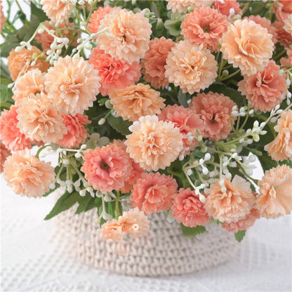 Best Artificial Orange Hydrangea Flower – Silk Wedding Bouquet & Outdoor Decoration for Bridal Shower, DIY Crafts, and Home Decor