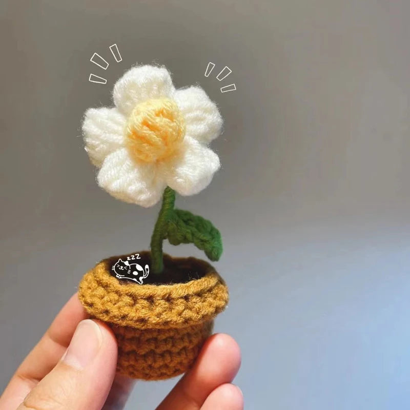 🌹 Mini Artificial Potted Rose Plant – Realistic Flower Bonsai in Decorative Vase for Home & Event Décor 🌹