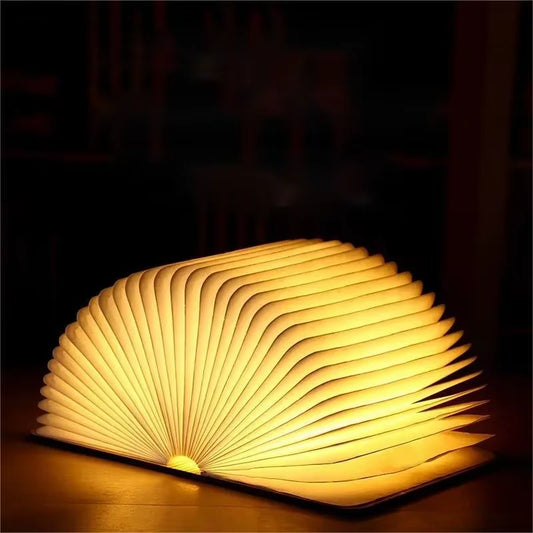 Zoeydam Foldable LED Book Light – 360° Soft Ambient Lamp with Built-in Rechargeable Battery