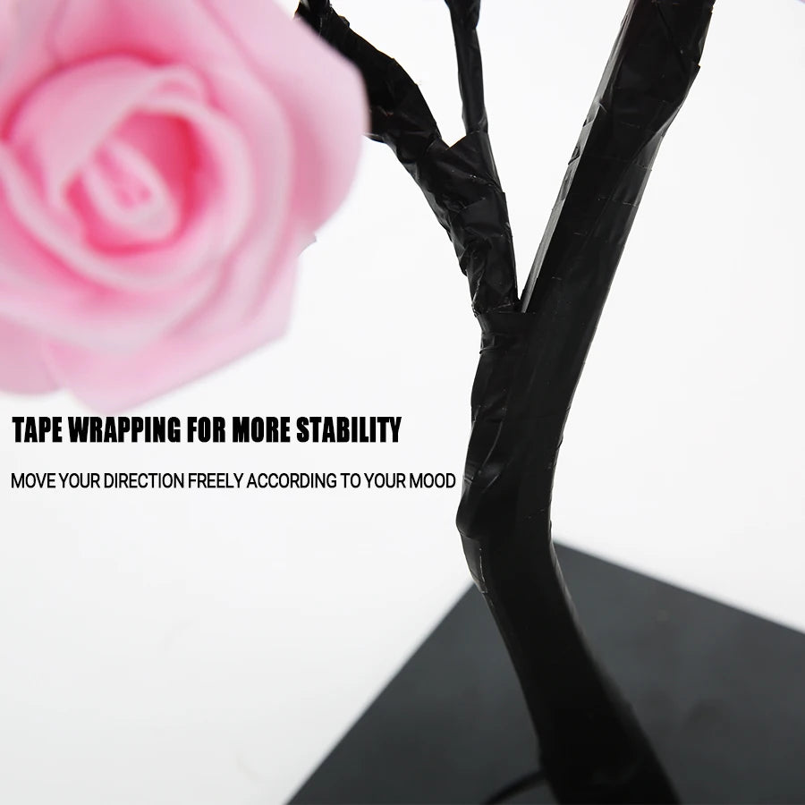 LED Rose Tree Lamp with USB Power – Heinast 3D Floral Light