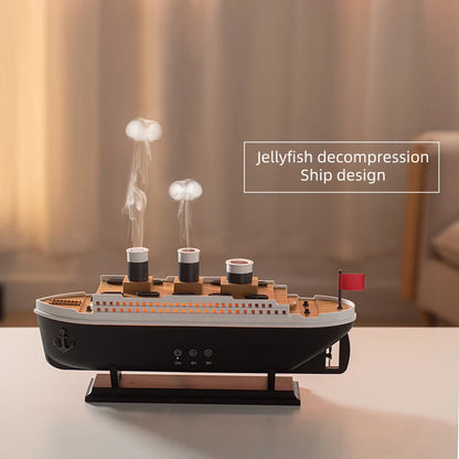 Retro Boat Air Humidifier & Ultrasonic Aromatherapy Diffuser
