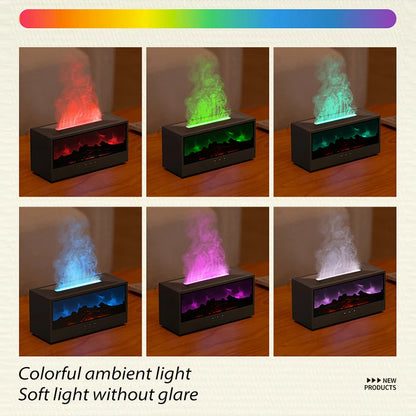 🔥 KINSCOTER 150ml Flame Humidifier & Essential Oil Diffuser – Ultrasonic Aromatherapy Machine with Remote Control, Fireplace Night Light, and Auto Shut-Off 🔥