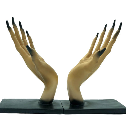 Best Witch Hand Bookstore Resin Statue – Gothic Halloween Decor for Desk, Bookshelf, or Home Display