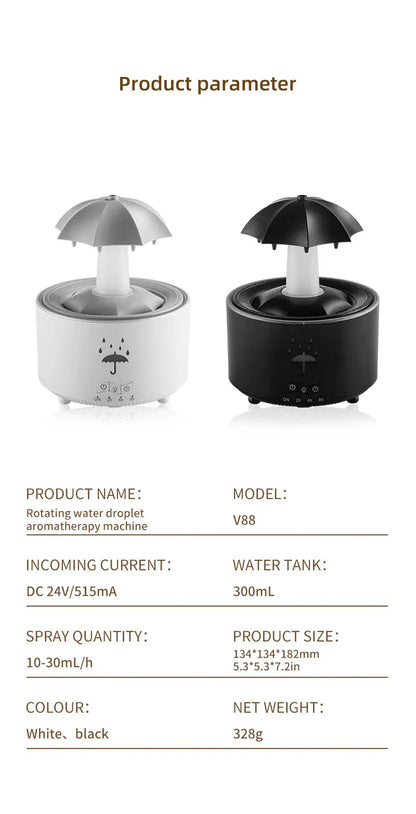 Aierwill V88 Cloud Rain Humidifier & Aroma Diffuser