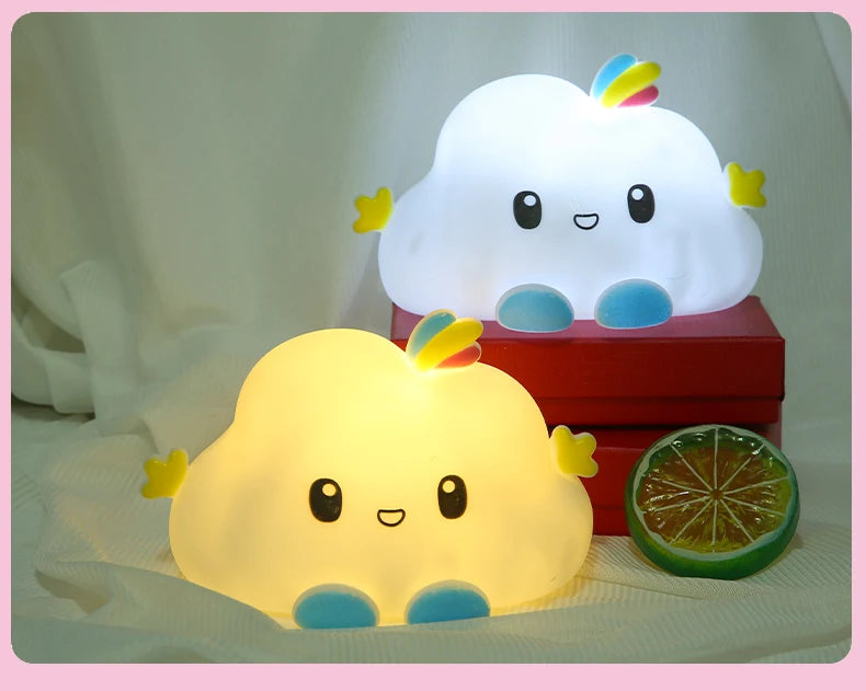 🌟 Cute Cartoon LED Night Light – Battery-Powered Holiday Decor Lamp for Kids’ Bedrooms & Festive Celebrations 🌟