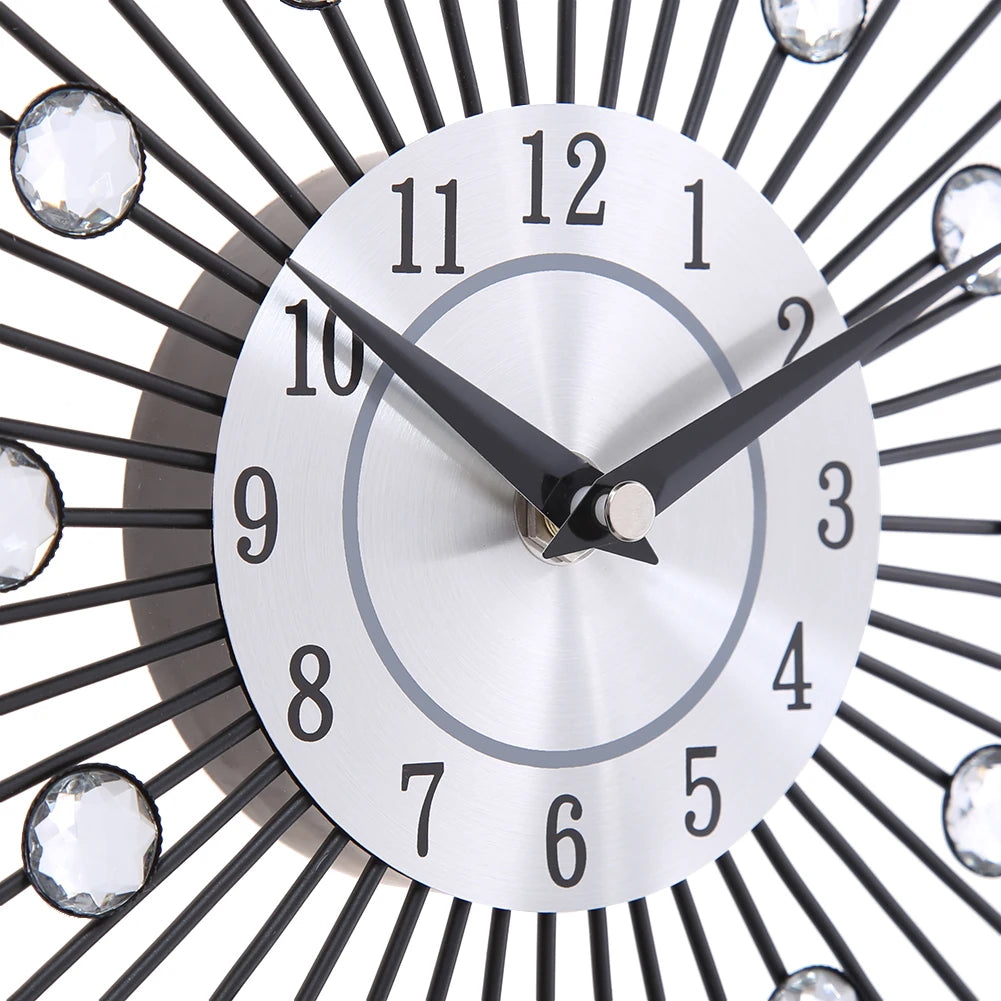 33cm Round Wall Clocks Quartz Movement Hanging Wall Decoration Clock Battery Powered Artistic Background Housewear Furnishings