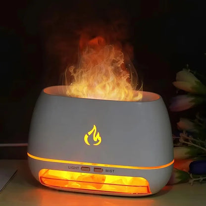 Aroma Diffuser Mini Ultrasonic USB Air Humidifier 3D Flame Diffuser Essential Oils Diffuser Aromatherapy Air Freshener Bedroom