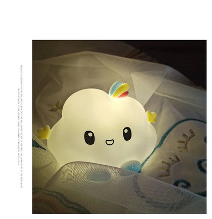 🌟 Cute Cartoon LED Night Light – Battery-Powered Holiday Decor Lamp for Kids’ Bedrooms & Festive Celebrations 🌟