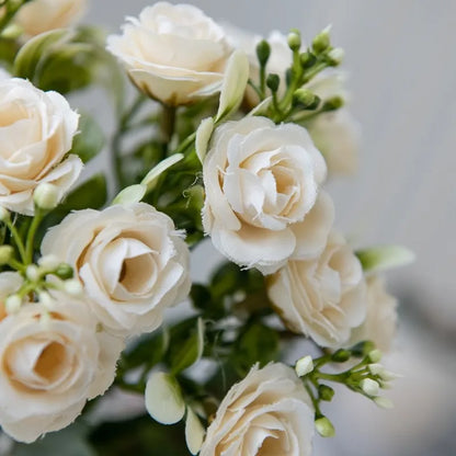 🌹 15-Head Silk Rose Bouquet – Artificial Flower Arrangement for Weddings, DIY Crafts & Home Decor 🌹