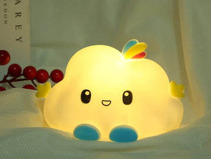 🌟 Cute Cartoon LED Night Light – Battery-Powered Holiday Decor Lamp for Kids’ Bedrooms & Festive Celebrations 🌟