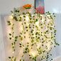🎄 Battery-Powered Green Vine LED String Lights – Christmas & Garden Fairy Lights for Festive Holiday Decor 🎄