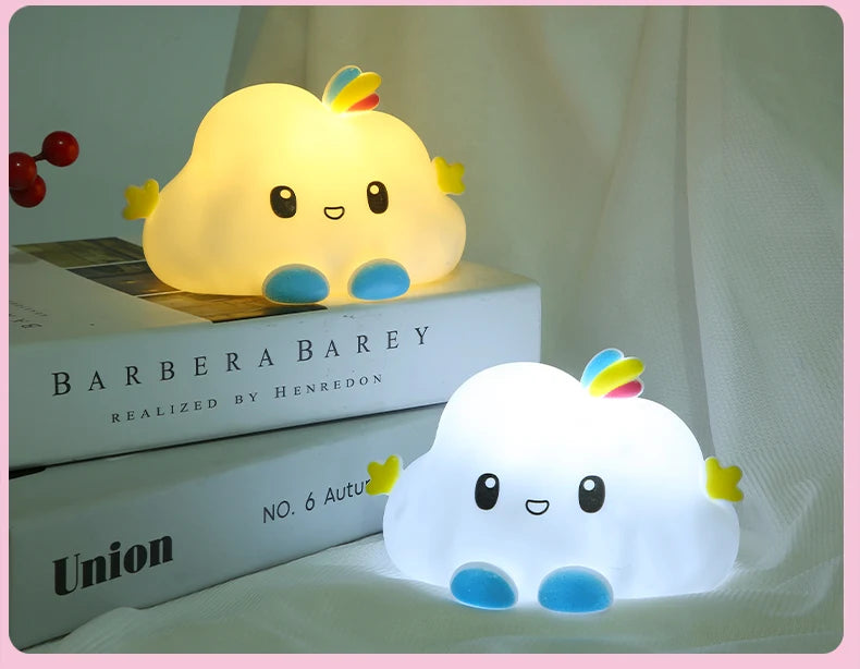 🌟 Cute Cartoon LED Night Light – Battery-Powered Holiday Decor Lamp for Kids’ Bedrooms & Festive Celebrations 🌟