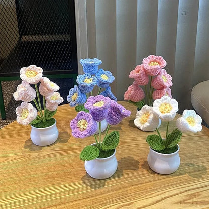 🌹 Mini Artificial Potted Rose Plant – Realistic Flower Bonsai in Decorative Vase for Home & Event Décor 🌹