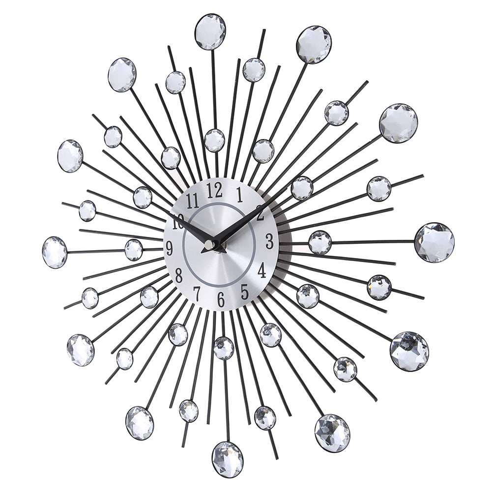33cm Round Wall Clocks Quartz Movement Hanging Wall Decoration Clock Battery Powered Artistic Background Housewear Furnishings