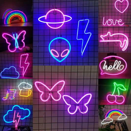 ✨ Dreamy Neon Figure Night Light – LED Wall Decor Lamp for Bedroom, Living Room, or Party ✨