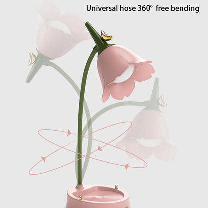 Flower LED Desk Lamp Student Bedroom Room Lighting Touch Reading Lamp Eye Protection Multi-function Lamp Table Light