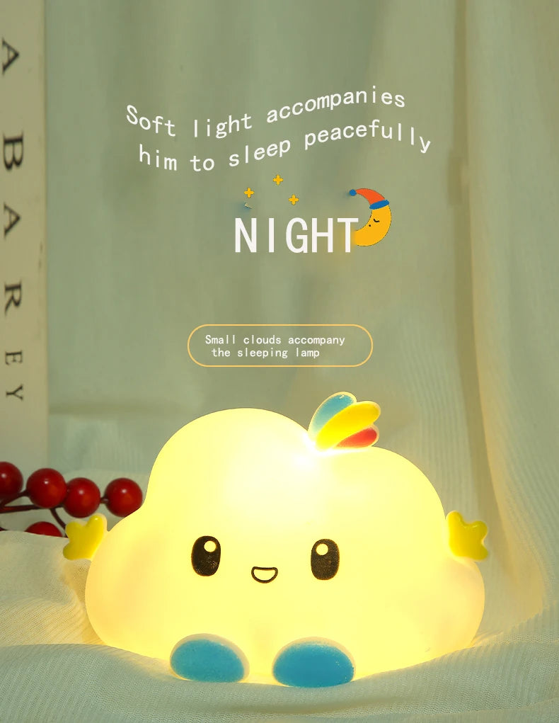 🌟 Cute Cartoon LED Night Light – Battery-Powered Holiday Decor Lamp for Kids’ Bedrooms & Festive Celebrations 🌟