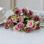 🌹 15-Head Silk Rose Bouquet – Artificial Flower Arrangement for Weddings, DIY Crafts & Home Decor 🌹