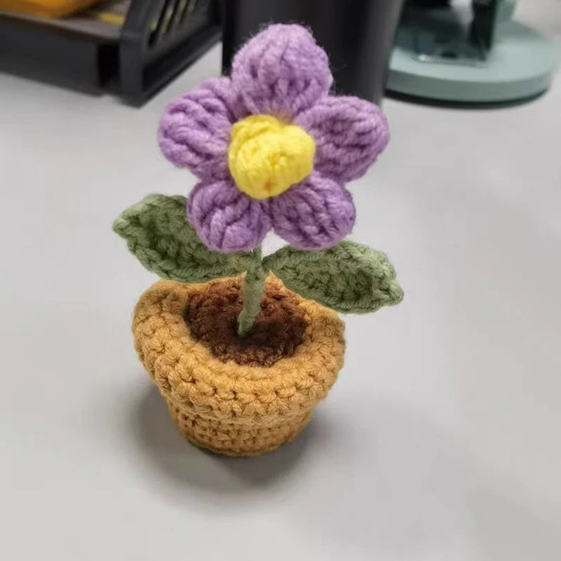 🌹 Mini Artificial Potted Rose Plant – Realistic Flower Bonsai in Decorative Vase for Home & Event Décor 🌹