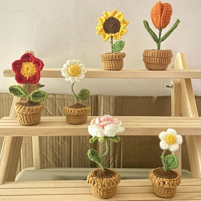 🌹 Mini Artificial Potted Rose Plant – Realistic Flower Bonsai in Decorative Vase for Home & Event Décor 🌹