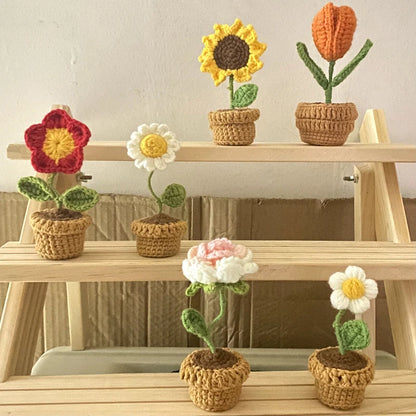 🌹 Mini Artificial Potted Rose Plant – Realistic Flower Bonsai in Decorative Vase for Home & Event Décor 🌹