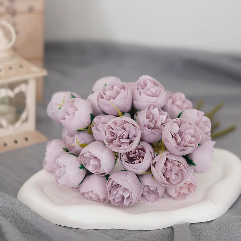 🌸 27-Head Artificial Pink Rose & Peony Silk Flower Bouquet – Elegant Faux Floral Arrangement for Weddings, Parties & Home Decor 🌸