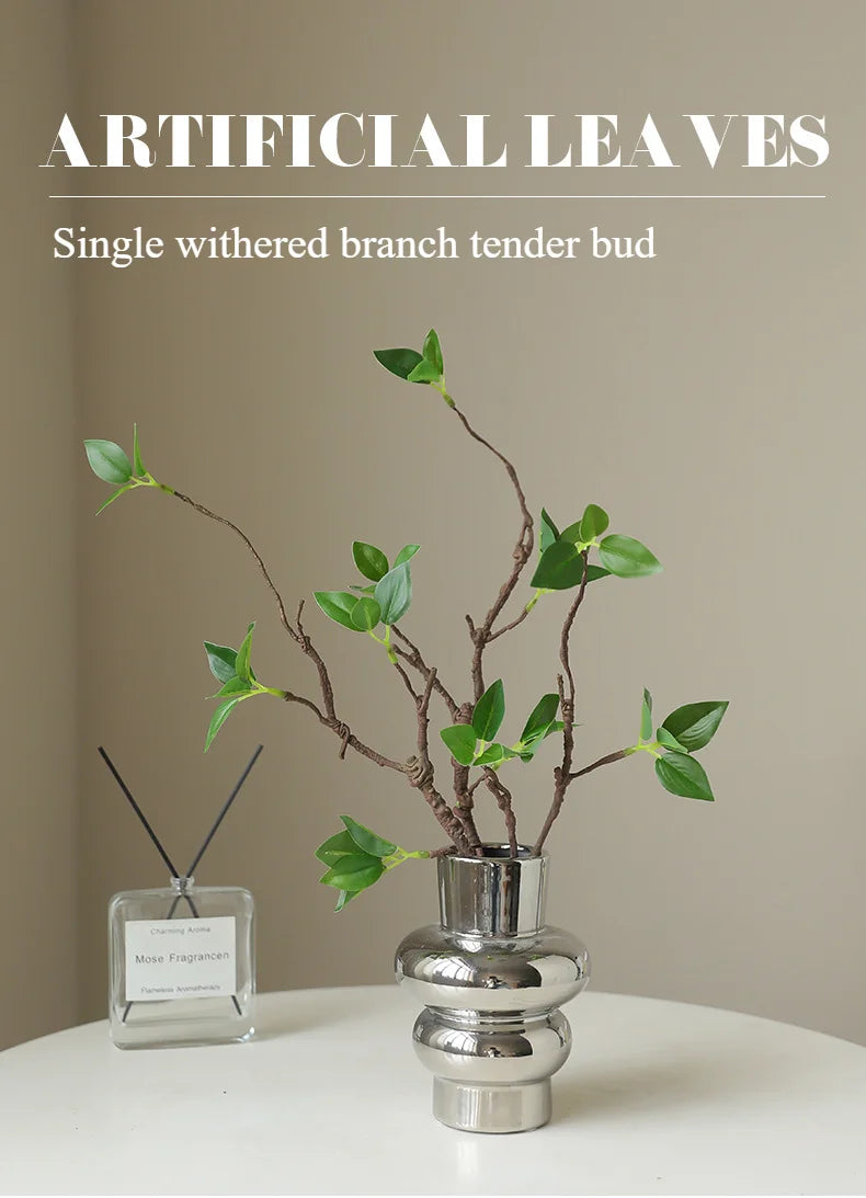 🪵 Artificial Withered Tree Branches with Silk Flowers – Rustic Indoor Decor for Weddings, Parties & Home Styling 🪵