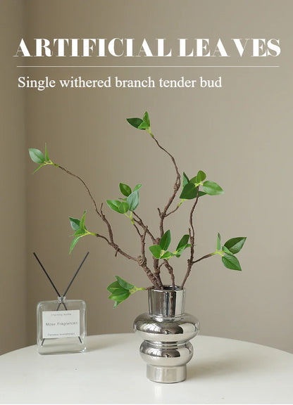 🪵 Artificial Withered Tree Branches with Silk Flowers – Rustic Indoor Decor for Weddings, Parties & Home Styling 🪵